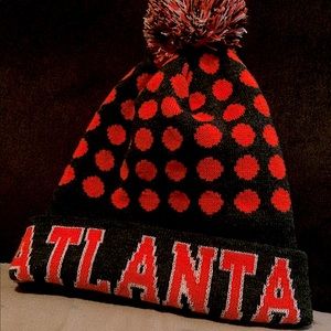 (New) Atlanta Black/Orange Beanie Hat
